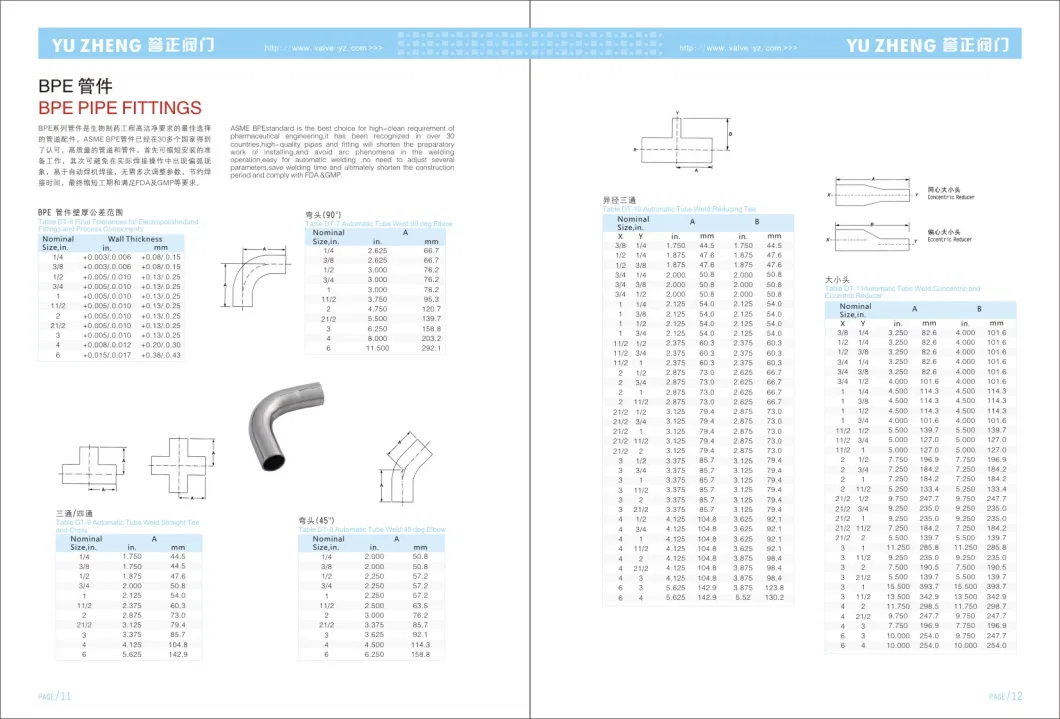 Sanitary Pipe Fitting with Satin/Mirror Polish